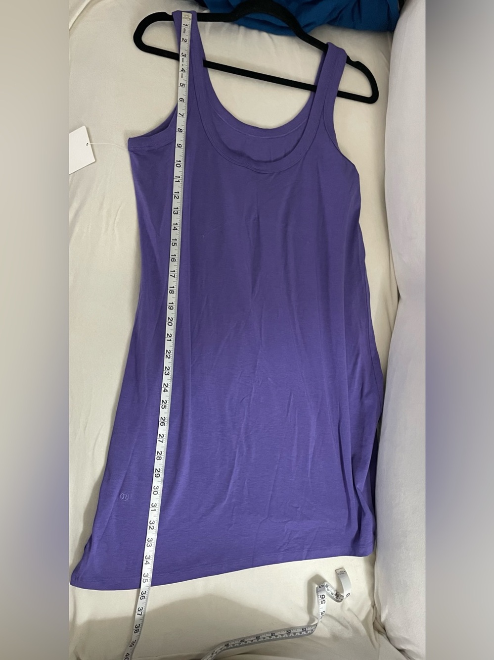 Lululemon NWT Classic Fit Cotton Blend Scoop Dress Charged Indigo Purple Size 8 - Picture 7 of 12